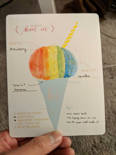 letter shave ice